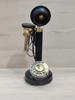 Brass Candlestick Telephone - Black - 1920's Style Vintage Reproduction Landline Rotary Dial Working Collectible Home Decor Telephone Gift