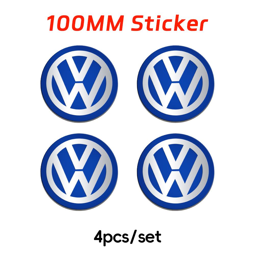 4PCS 70/80/90/100/120MM Car Wheel Center Cover Stickers Hub Caps Emblem Badge Decal For Volkswagen VW Polo Golf MK5 Touran T5 T4 zd0