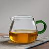 Термостойкий стеклянный чахай в китайском стиле с ручкой, чайная чашка, домашний чайный набор для кунг-фу, прозрачные аксессуары для питья