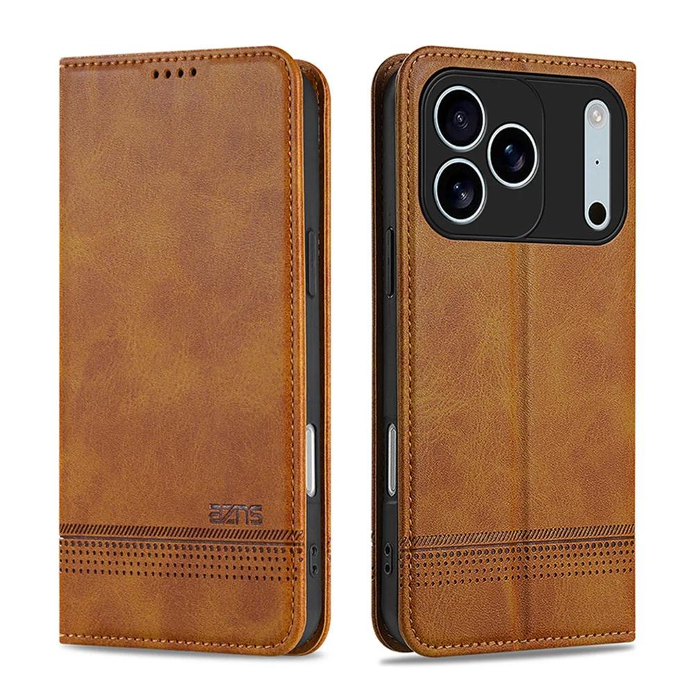 Магнитный чехол-книжка из кожи для iPhone 17 15 16 Pro Max Air 14 13 12 11 XR XS Max 7 8 Plus SE Слот для кошелька Держатель для карт Обложка