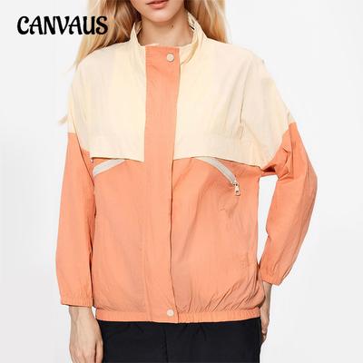 Осенняя женская куртка больших размеров с длинным рукавом и завязками на лацканах с защитой от солнца