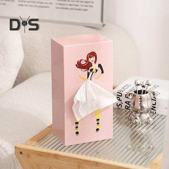 Face Towel Container Storage Box Large Capacity Dustproof Desktop/Wall-Mounted Tissue Storage Bin Paper Dispenser Decoration