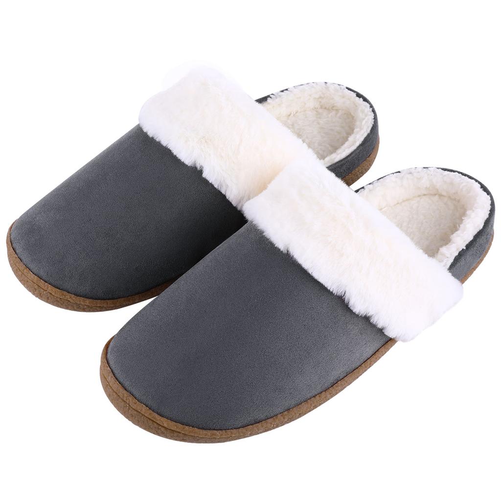 Fashion Shevalues Winter Plush Slippers For Women Home Soft Sole Fur Slippers Indoor Warm Cozy Fuzzy Slippers Non Slip Rubber Sole Slide