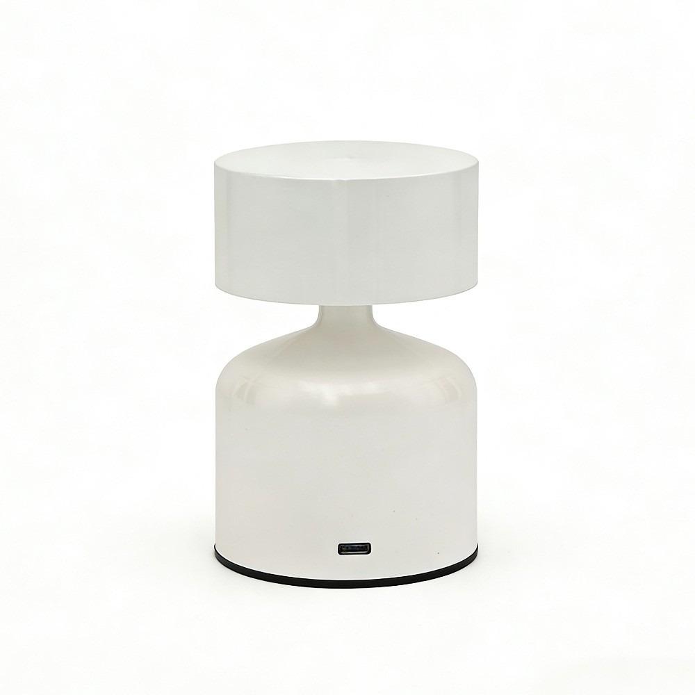 Modern Bar Desk Lamp Metal Dumbbell Design USB Rechargeable Table Lamp 3-Level Dimmable Touch Control Luminous Night Light Bar