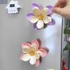3D Фиолетовый Лотос Двухслойные Магнитные Зажимы для Герметизации Магнит на Холодильник Держатель для Пакетов с Едой и Закусками Декор для Холодильника Кухонный Аксессуар