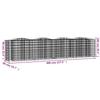 Gabion Raised Bed with Arch 400 x 50 x 100 cm Galvanized Steel