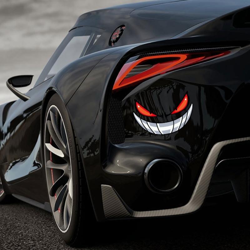 Наклейка на скутер в стиле «Зубы животных» 3D тисненый дизайн Светоотражающая наклейка Безопасная Водонепроницаемая для мотоциклов Транспортных средств