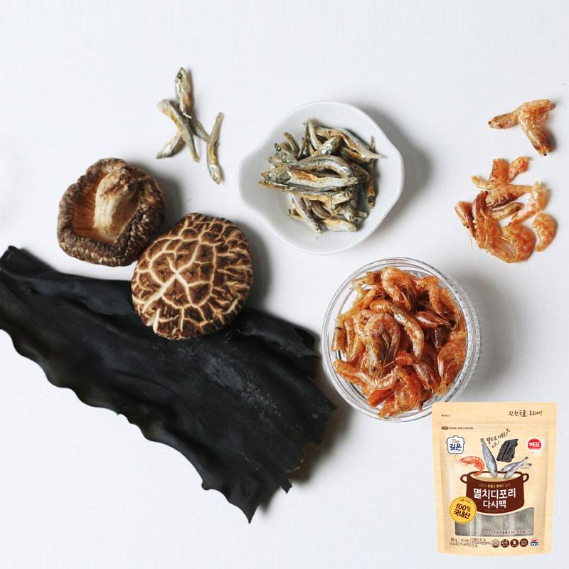 [SAJO] HAEPYO Dashi Pack 150g – Anchovy, Vegetable, Shrimp | All-Natural Korean Broth Pack | No Additives | Soup Bag | Korean Soup Base