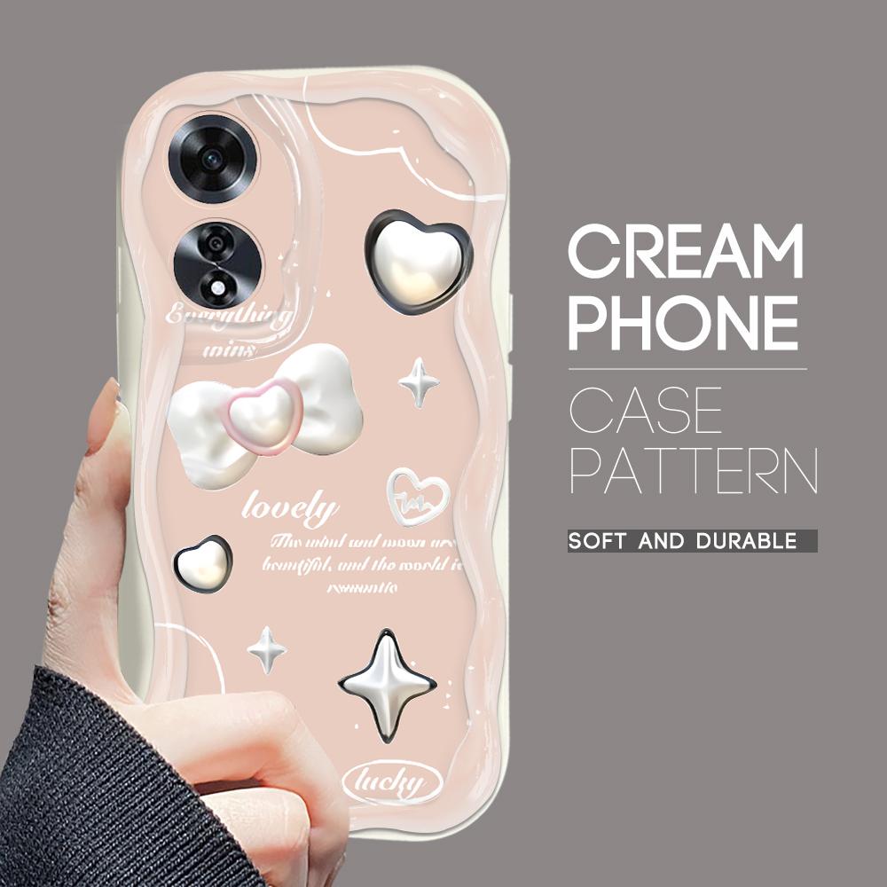 Для OPPO A12 A15 A38 A58 A60 A76 A92 Reno8 11F 11Pro 12 Realme 10 12Pro 14 C35 C63 Модная Девушка Кремовая Текстура Мягкий Силикон Защита Всего Объектива Чехол