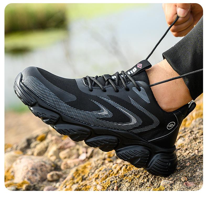 Мужская рабочая защитная обувь, рабочие кроссовки со стальным носком, женские легкие рабочие ботинки с защитой от пирсинга, промышленные строительные ботинки