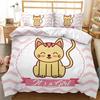 Cat Fashion Pig Cartoons Flat Comfortable Duvet Quilt Cover Pillowcase Bedding Set Children Bedroom Decoration Home Textile