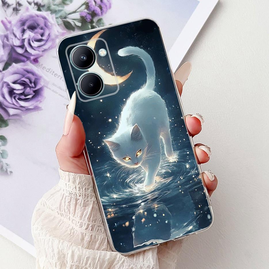 Чехол для Realme C33 2023 RMX3627 Цветы Расписной Чехол Мягкий Силиконовый Чехол Для Realme C31 C 33 RealmeC31 RealmeC33 Корпус