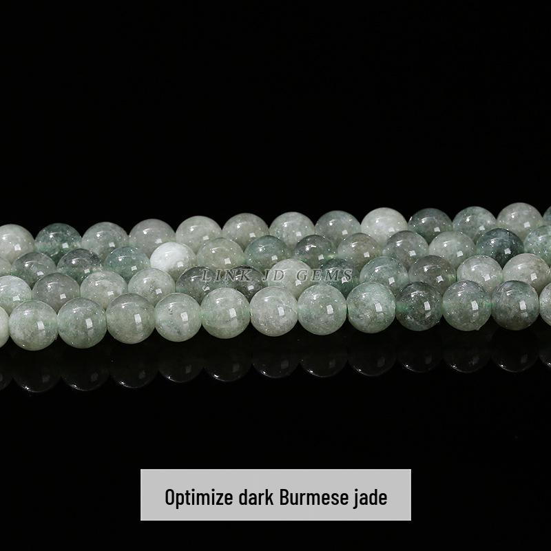 Jinde Jewelry Темно-зеленый бирманский жадеит круглые бусины браслет DIY аксессуары