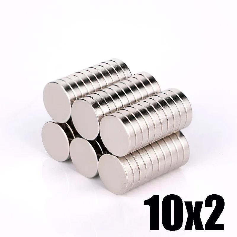 Неодимовые магниты на холодильник Магнит Aimant 10x2 мм Сильный постоянный диск NdFeB Super 5*2 Hardware Home Improvement Ultra
