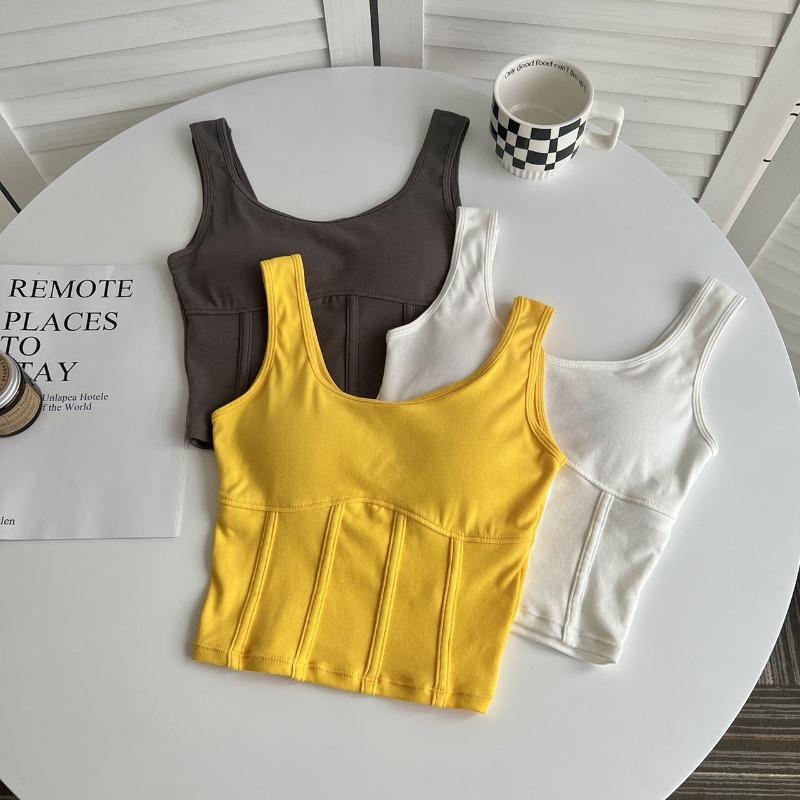 New Pure and Sexy Round Neck Camisole for Women Short and Fitted