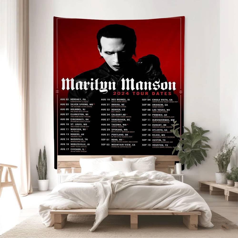 MMarilyn MManson Подвесной Богемный Гобелен для Гостиной Дома Комнаты в Общежитии Декор Японский Гобелен