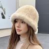 Новый стиль, женские зимние шапки-ведро из 100% натурального меха норки, теплая шапка из натурального норкового меха, женская уличная модная шапка из натурального меха норки