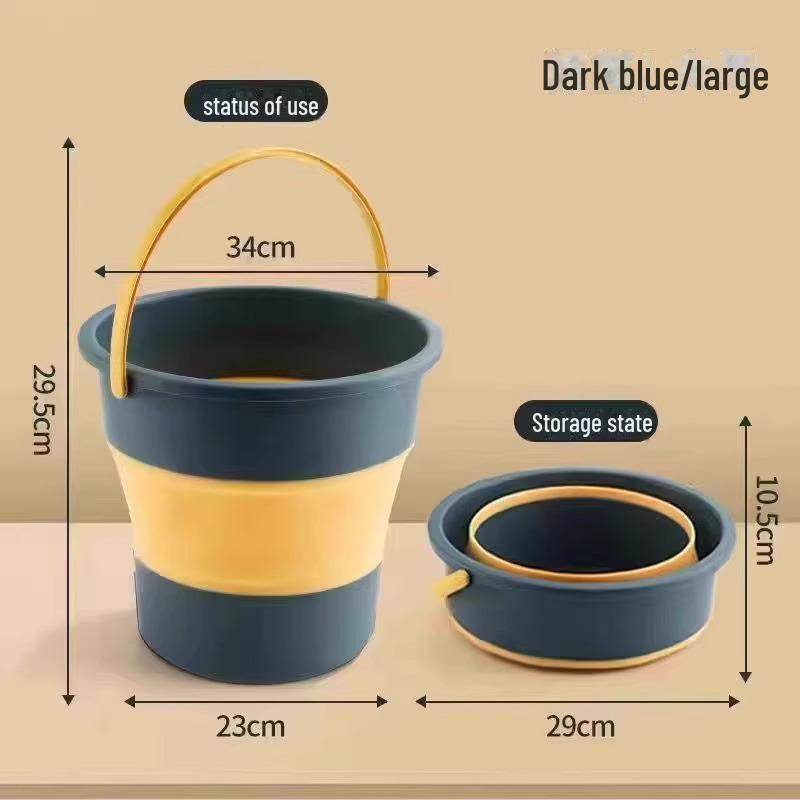 Переносное складное ведро для ванны для ног - утолщенное, бытовое, пластиковое, для рыбалки или использования в общежитии