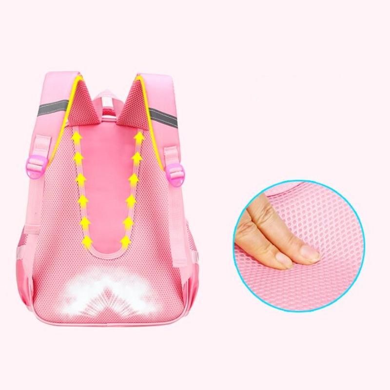 Школьные ранцы для девочек, нейлоновый милый милый розовый детский рюкзак принцессы, детский рюкзак для начальной школы