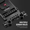 NEEWER V Mount Battery Plate with Dual 15mm Rod Clamps Metal V Lock Battery Mounting Plate Fits Camera Cage Rig