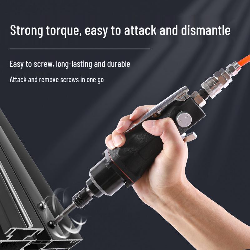 Industrial High-Torque Pneumatic Screwdriver for Woodworking with Hex Socket