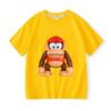 100% Cotton Children's T-shirt Donkey Kong Bananza Cartoon Print Tees Streetwear Boys Girls Short Sleeve O-neck Kids Tops Summer
