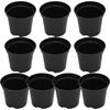 Practical Plastic Plant Pots Seedling Nutrition Cup Soft Black