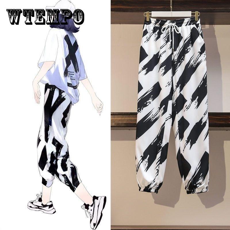 WTEMPO Повседневные брюки Женские спортивные брюки Свободные и повседневные тонкие шаровары