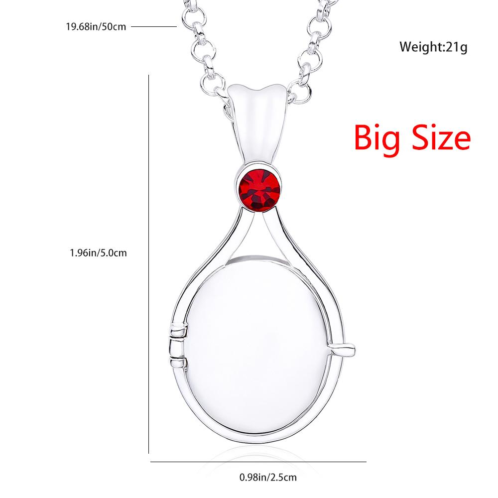 H2o Openable Metal Shell Pendant Necklace Silver Color with Crystal Mermaid Tv Movies Jewelry for Women Girls Cute Necklaces
