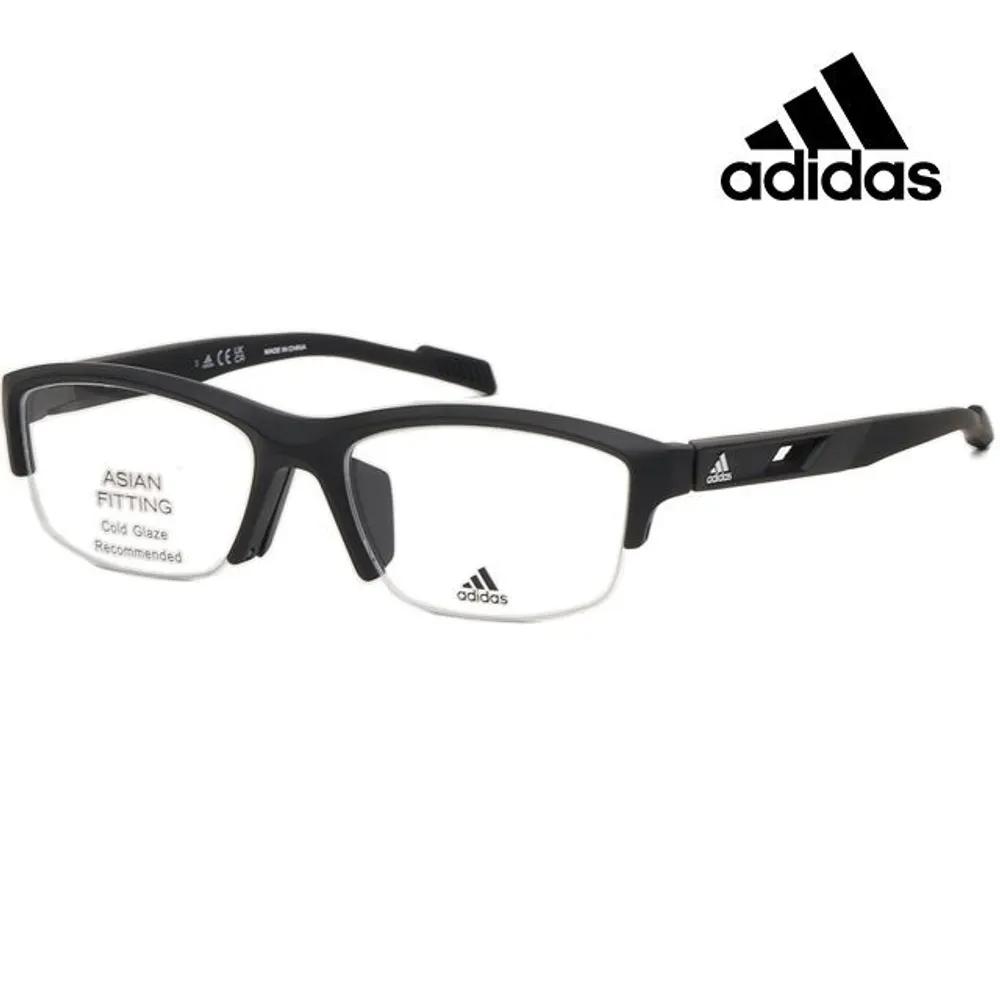 adidas Оправы для очков SP5054D 002 Черные Квадратные Полуободковые