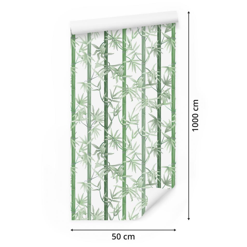 Beautiful Green Bamboo Wallpaper for Living Room and Bedroom 50x1000
