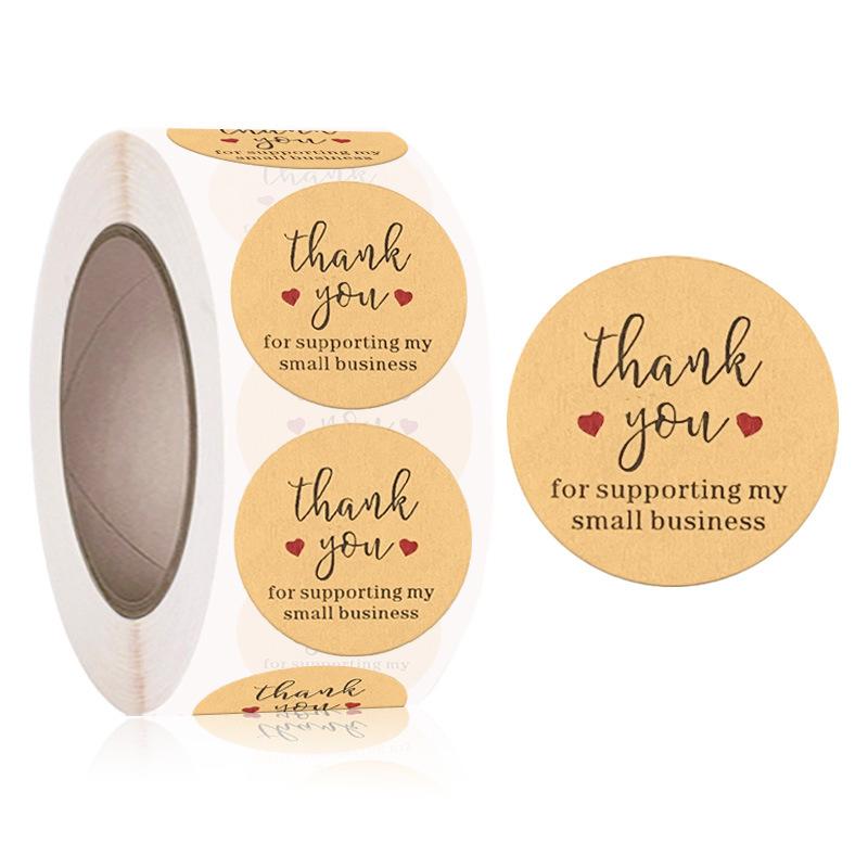 2Rolls Kraft Paper Thank You Sticker 1 Inch Seal Label Stickers Scrapbooking sticker maker
