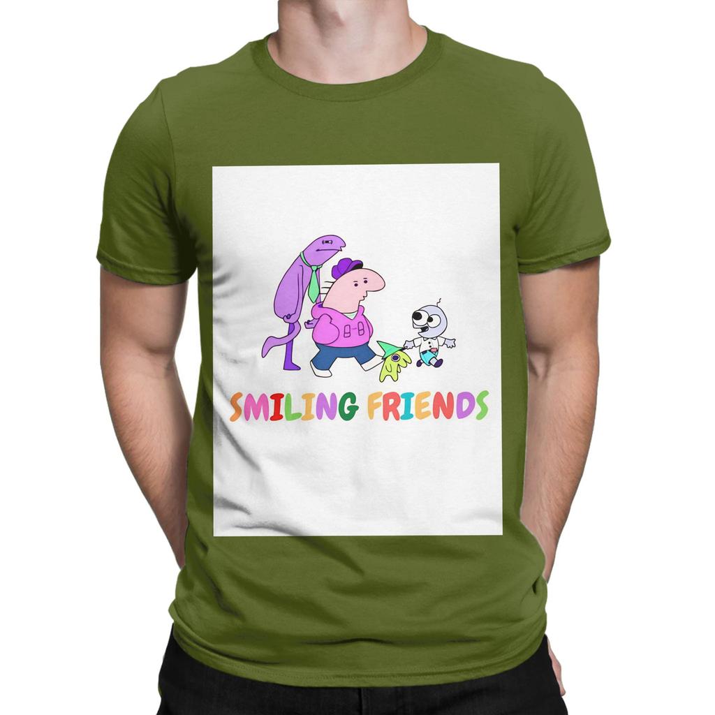 Smiling Friends Глеб Смешная Графика 100% Хлопок Футболка Smiling Friends Сезон 2 Топы Футболки Для Унисекс