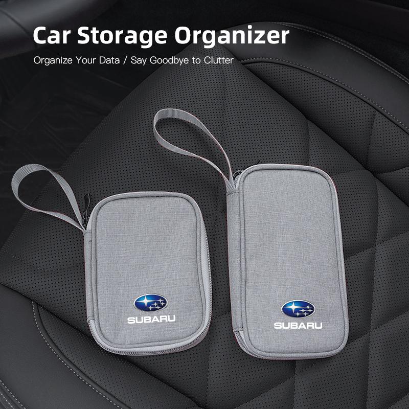 Car Travel Storage Bag Keys Earphone Card Pouch Zipper Portable Storage Box For Subaru STI XV Forester Legacy Impreza Levorg WRX ggr4