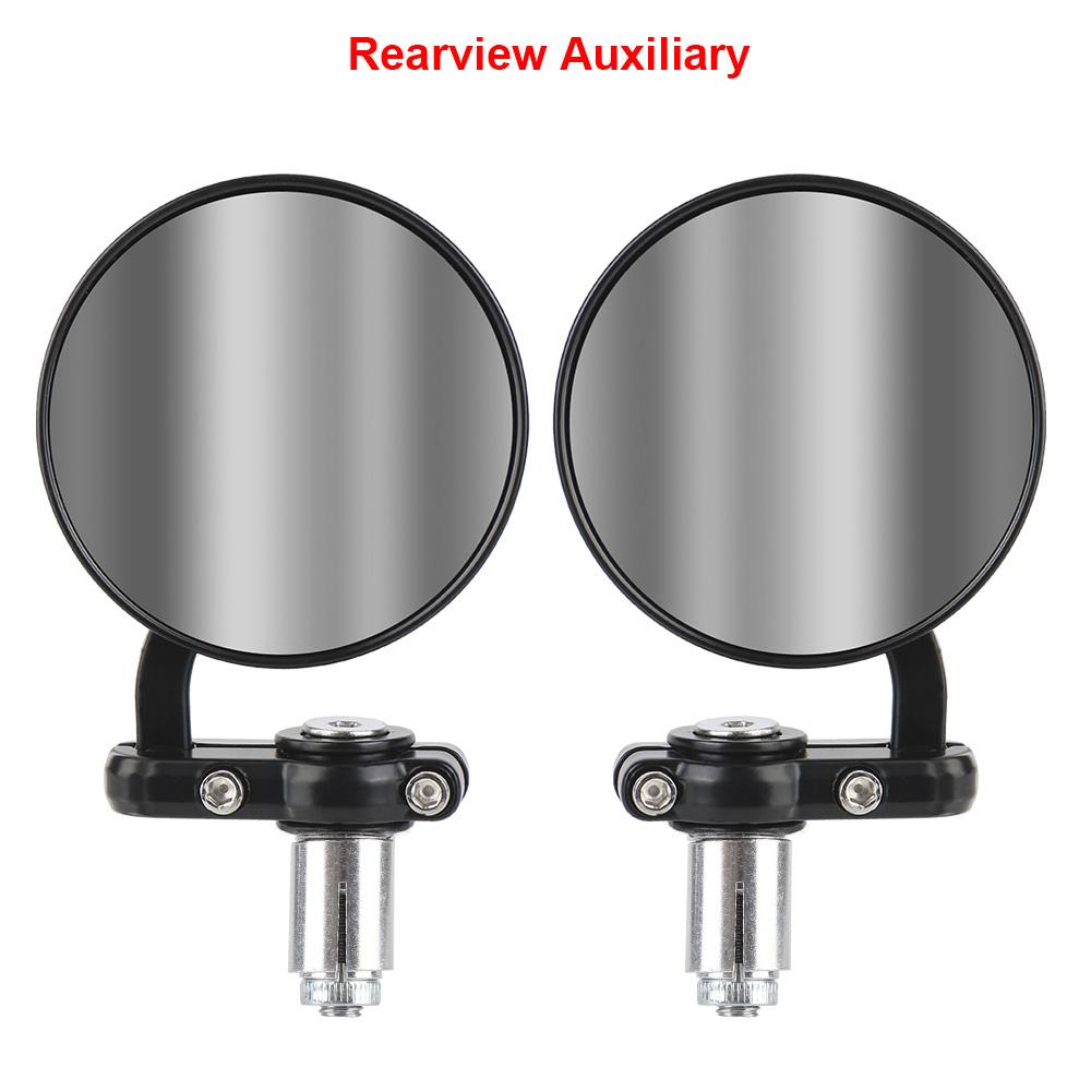 Handle Bar End Mounting Motorcycle Mirrors Rearview Side Mirror 22mm Universal Motorbike Accessories 2pcs