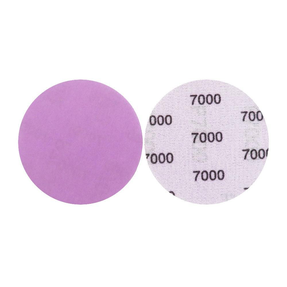 3" 75 мм фиолетовая самоклеящаяся флокированная наждачная бумага для полировки автомобильной краски