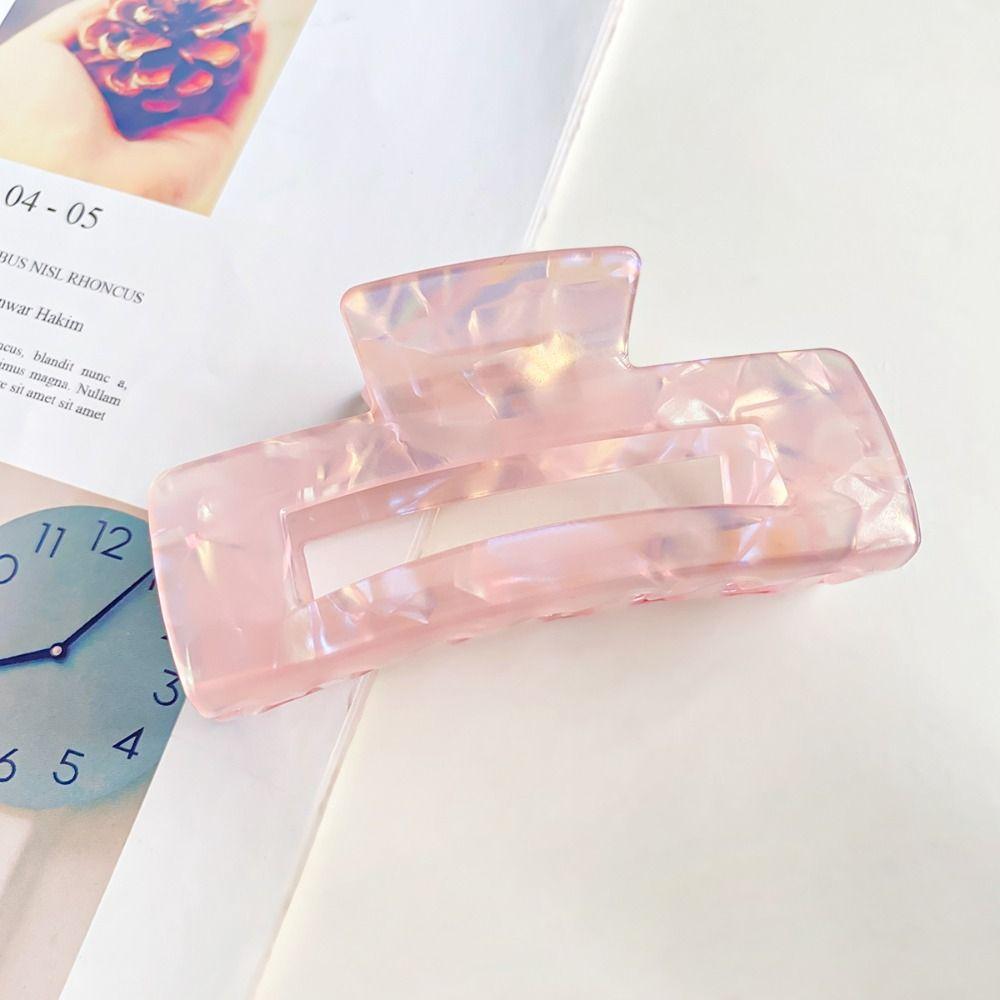 Иллюзорные цветные заколки для волос из ацетата, заколки в виде акулы, геометрические когти, аксессуары для волос