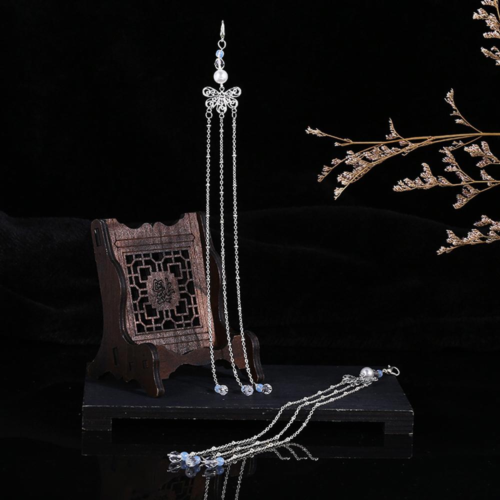 DIY HANFU Traditional Metal With Lobster Clasp Hair Clips's Tassel Hairpin Tassel Classical Tassel