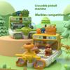 Pinball Crocodile Table Marbles Game Scoring Athletics Music&Light Crocodile Marbles Toy Cartoon Improve Reaction Speed