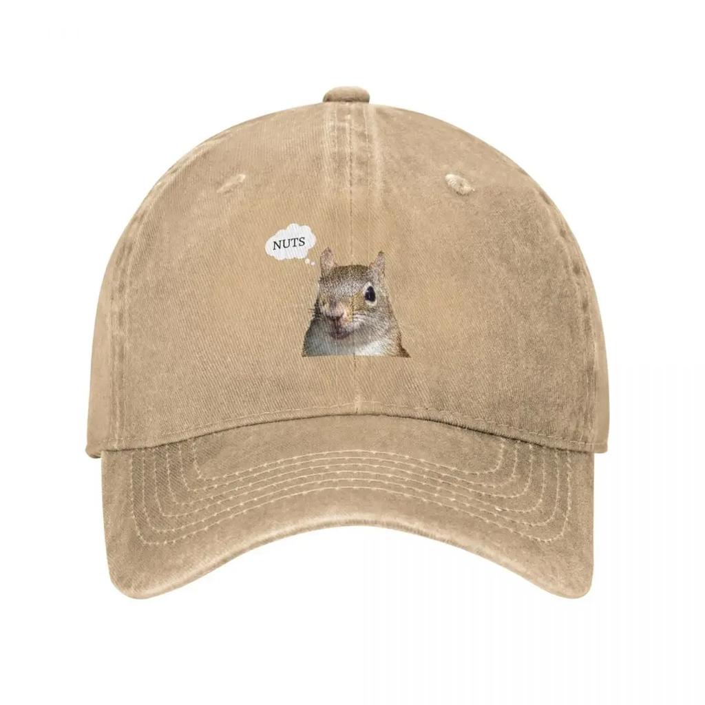 Squirrel says Nuts Baseball Cap Beach Bag dad hat birthday Golf Wear Unisexs Caps Womens