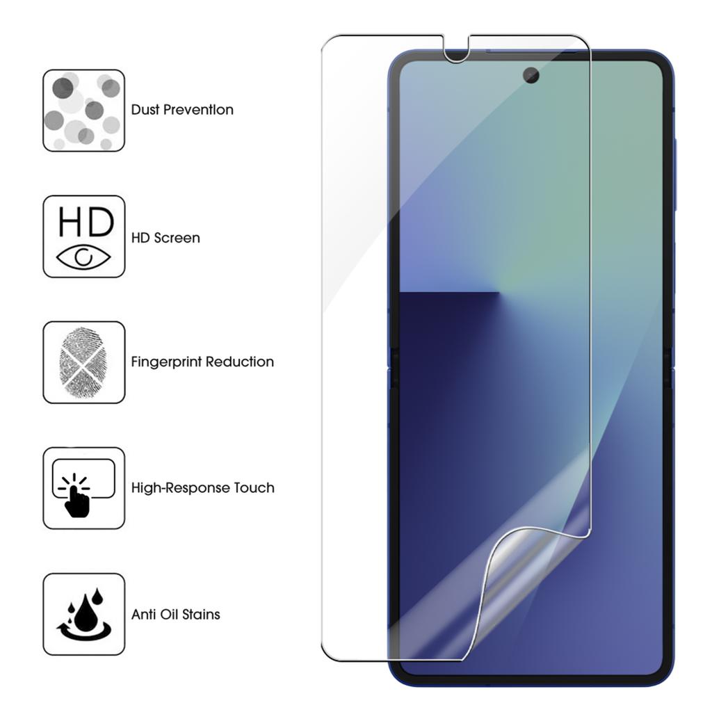 1-8 шт. Гибкая гидрогелевая пленка для Samsung Galaxy Z Flip 7 Защитные пленки для внешнего экрана Высококачественные противоударные пленки для Z Flip7