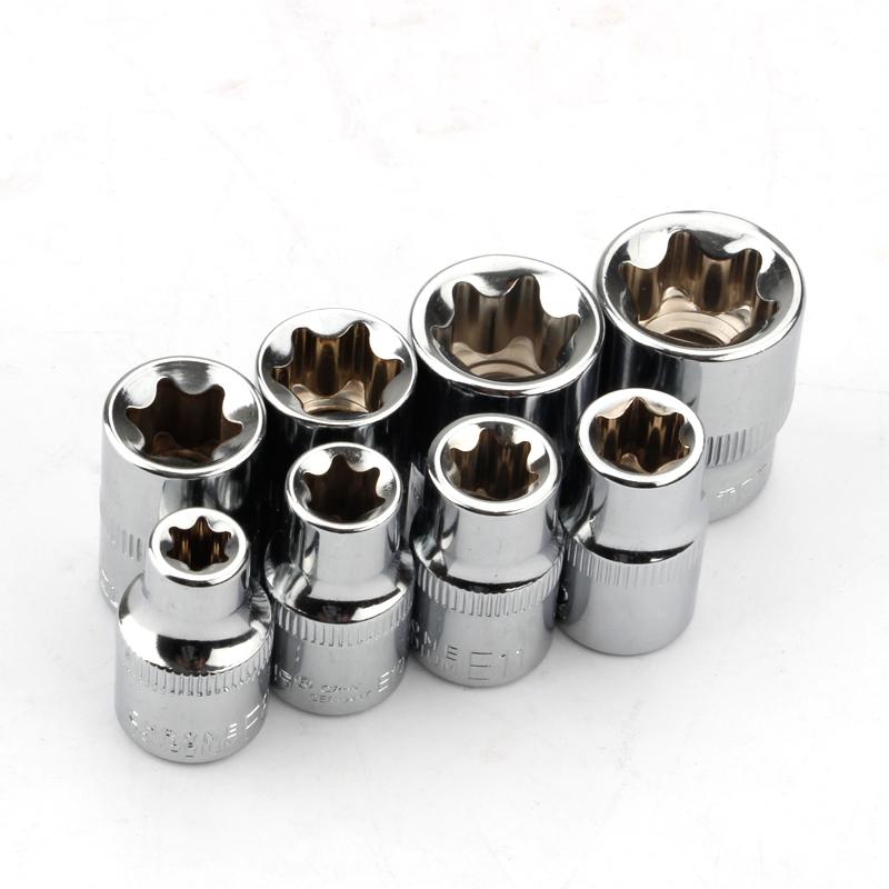 8 шт. 3/8 "набор торцевых головок Torx типа E E8 E10 E11 E12 E14 E16 E18 E20, инструменты для ручного ремонта