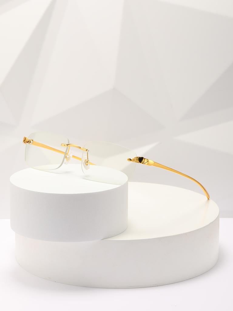 Маленькие солнцезащитные очки без оправы для мужчин и женщин, модные прозрачные солнцезащитные очки, стильные, без оправы, для вождения и путешествий