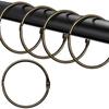 12PCS Circular Bathroom Curtain Rings Rust Proof Curtain Rings Curtain Hang Holder  Window Drapes