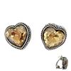 [R7316] - Silver Amber 'Sissi' Creator Clips - 20x20 Mm (heart)