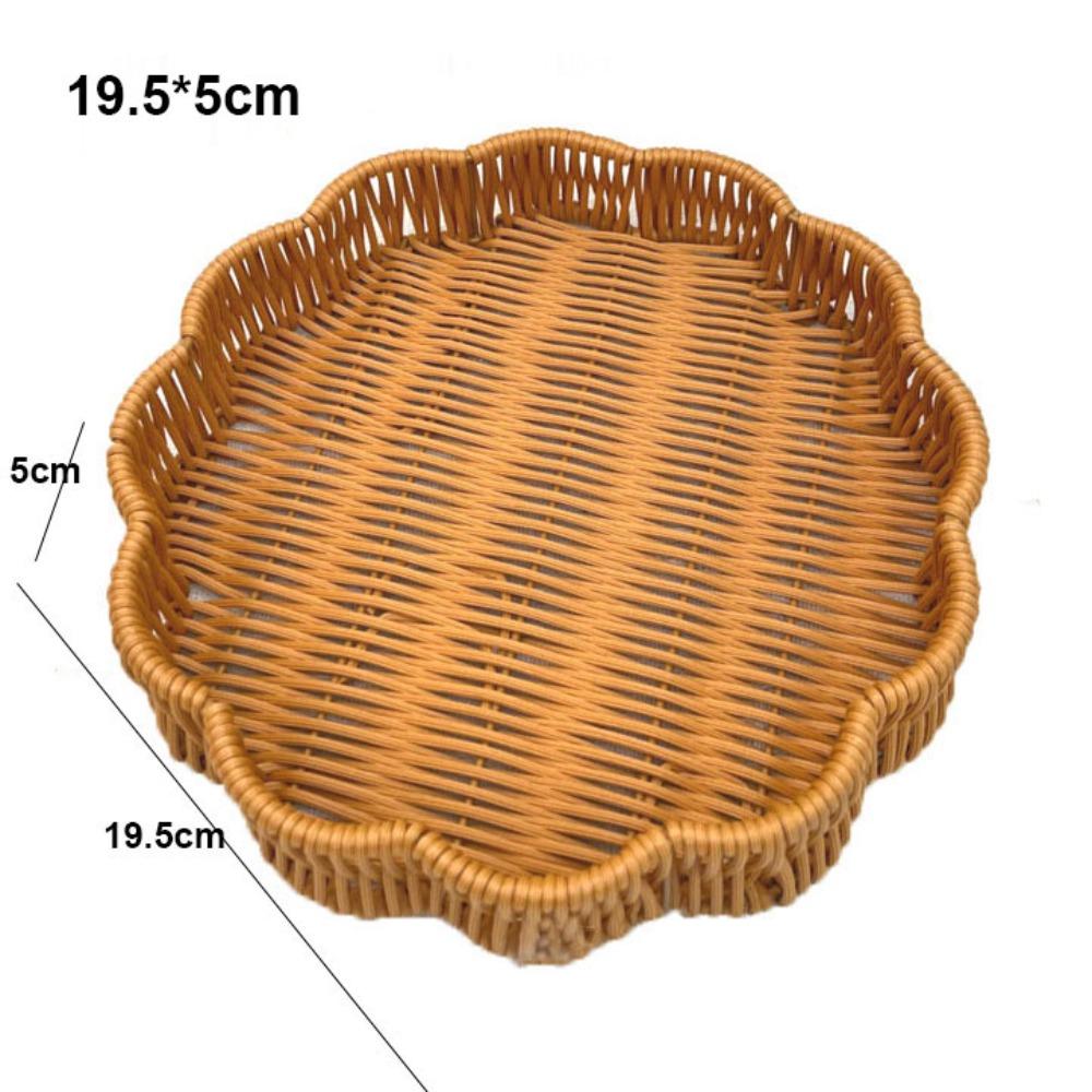 Плетеная корзина для хлеба, фруктов, овощей, жесткая, для ресторана, сервировочная, настольная витрина