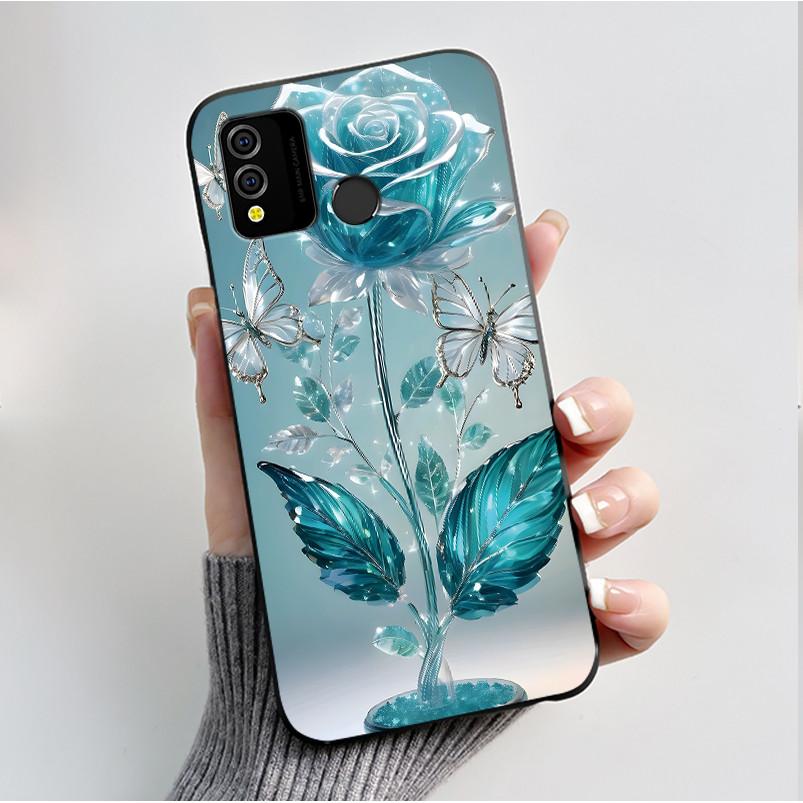 For BLU J9L Case Luxury Fashion Butterfly Flowers Jelly Black Soft TPU Silicone Back Cover For BLU J9L J 9L Phone Casing
