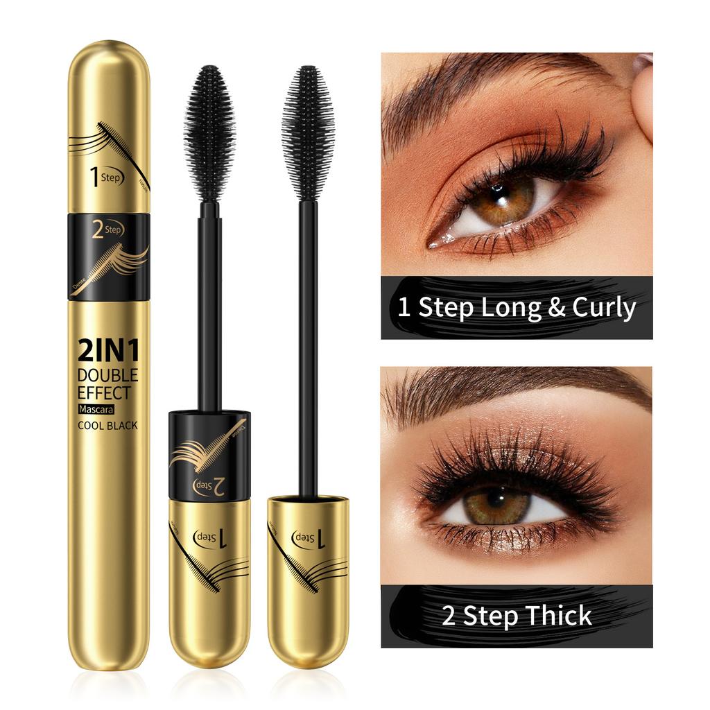 Naturally Long, Sweat-resistant and Smudge-free Mascara, Thick and Curling Double-effect Mascara