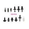 350 Clips Car Body Plastic Push Pin Rivet Trim Moulding Kit 12 Model Black Rivet