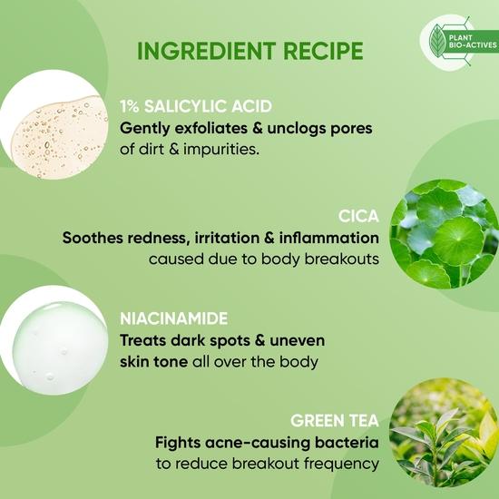 Dot & Key Cica & 1% салициловой кислоты ежедневный отшелушивающий гель для душа | Обогащен ниацинамидом | Гель для душа для масла | Чистая кожа без акне | 250 мл